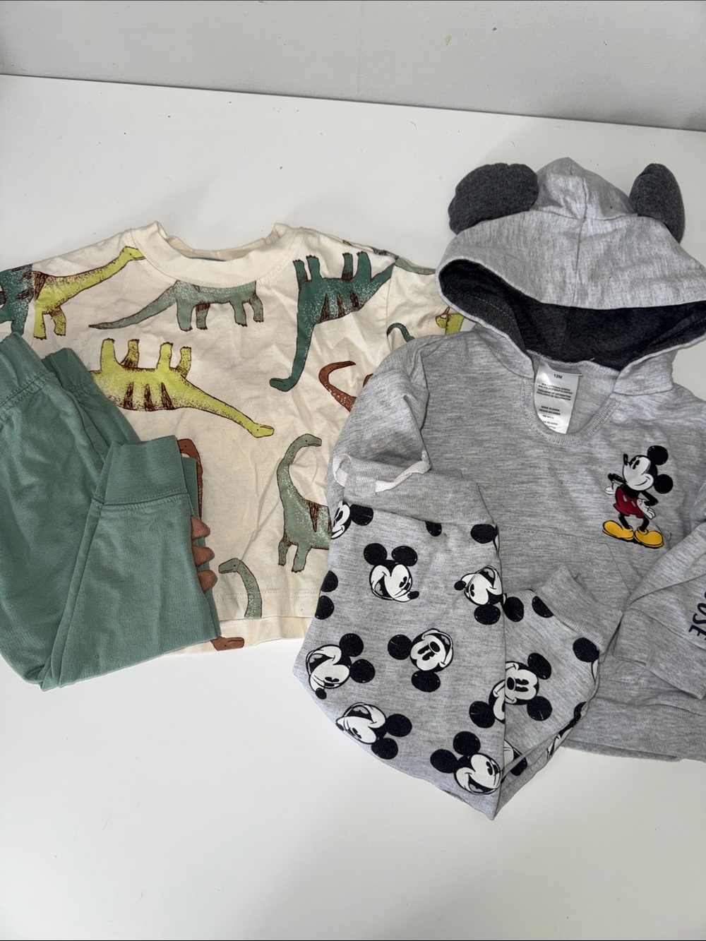 Baby Outfit Bundle - 9 Months - Dinosaurs + Mickey Mouse